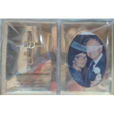 25/50thAnniversary Cross and picture frame
